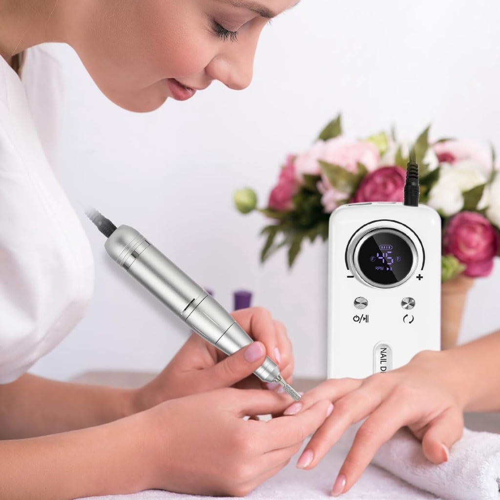 Highly Speed Rechargeable Nail File Kit 45000 RPM For Gel Nail Pedicure Manicure