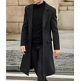thumbnail image 4 of 1pcs men's long windbreaker--black, 4 of 5
