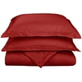 thumbnail image 1 of 800-Thread Count Cotton-Rich Wrinkle-Resistant Solid Duvet Cover and Pillow Sham Set Burgundy / King/Cal King, 1 of 1
