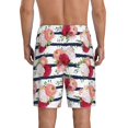 thumbnail image 2 of Mens Pajama Pants - White Pink Red Carnations Flowers Sleep Shorts Mens Pajama Shorts, Comfy Pj Pants for Mens Lounge Shorts, 2 of 5