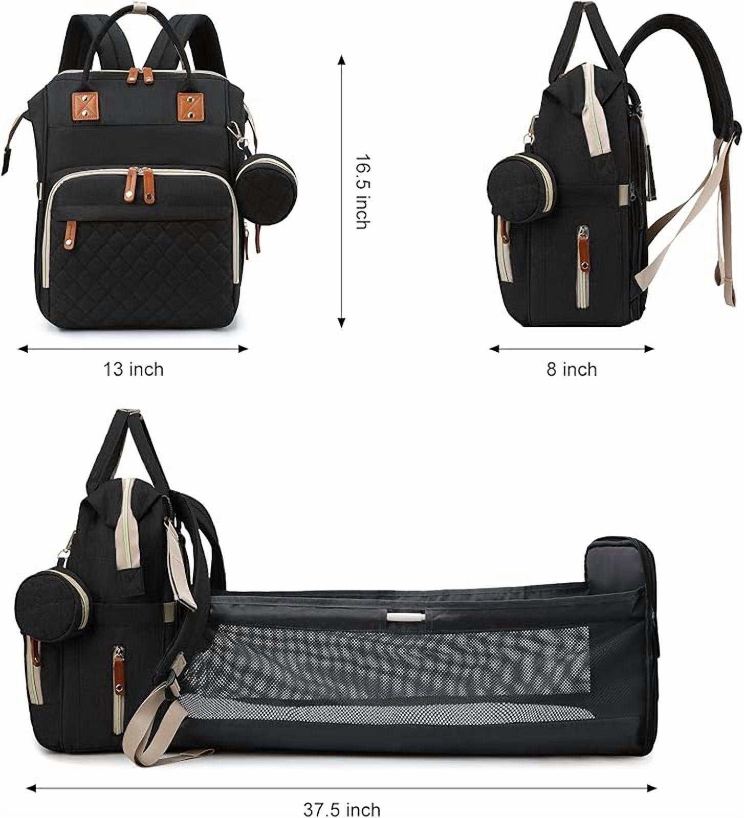 Diaper Bag with Changing Station, Waterproof 3 in 1 Baby Diaper Backpack with Foldable Changing Pad, Large Travel Back Pack for Baby Girl Boy, Baby essentials