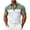 Green, variant on Men's Two Tone Color Block Short Sleeve Button Down Shirt, Classic Point Collar Full Button Placket Regular Fit Wrinkle Resistant Quick Dry Polyester Casual Dress Shirt