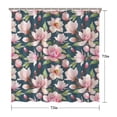 thumbnail image 5 of Waterproof Retro Flowers Green Illustration Shower Curtain 72x72 Inch Boho Style Polyester Unique Shower Curtain for Bathroom Hotel Home Decor with 12 Plastic Hooks, 5 of 5
