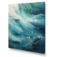 thumbnail image 2 of Designart "Expressive Teal Waves Of The Ocean" Coastal Waves Canvas Prints, 2 of 7