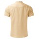thumbnail image 4 of Camisa Hombre Top de camisa holgada informal de manga corta con cuello liso de verano para hombre (Beige, 4XL), 4 of 6