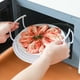 thumbnail image 2 of Estante del horno de microondas Alimentos de calefacción de alimentos Placa plegable de la placa de bandeja de vapor, 2 of 5