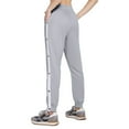 thumbnail image 2 of TrendOFT Womens Tear Away Basketball Pants Casual High Split Snap Button Post Surgery Sweatpants with Pocket Grey XL, 2 of 6