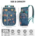 thumbnail image 3 of Travel Cooler Bag - Pioneer Flower Floral Print Pattern Camping Beer Cooler Backpack with Bottle Opener- Waterproof Insulated Picnic Backpacks - Cooler Bag for Beach, 3 of 6
