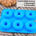 thumbnail image 3 of Naiovety Molde de silicona para donas con 6 orificios, molde para galletas y pasteles de Chocolate, molde para hornear muffins y galletas Azul, 3 of 6