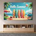 thumbnail image 5 of Floral Pattern Summer Banner Vibrant Colors Hello Summer Beach Party Decoration for Outdoor Beach Events Photograph Backdrop, 5 of 8