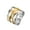 Tricolor, variant on Unisex Stainless Steel 15mm Trendy Solid Knot Crisscross Intertwined Crossover Infinity Chunky Statement Ring Wedding Band Gold Size 9