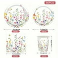 thumbnail image 2 of Floral Disposable Plates and Napkins - Wildflower Paper Tableware Set for 20 Guests Paper Plates Napkins Cups for Wedding Birthday Party Supplies, 2 of 7