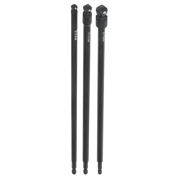 Juego de adaptadores de enchufe Titan Tools 49012 12" Impact Wobble
