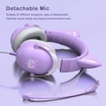 thumbnail image 3 of Onikuma computadora con cable auriculares auriculares auriculares 360 grados girando auriculares omnidireccional de retardo de bajo demora de escritorio accesorio púrpura kenally EL005815-04B, 3 of 7