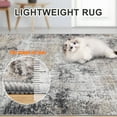 thumbnail image 6 of Area Rugs 10x12 Living Room - Washable Rug Modern Abstract Soft Large Neutral Non-Slip Carpet Indoor Floor Thin Carpets for Bedroom Dining Room Farmhouse Nursery Home Office Brown Black Grey, 6 of 17