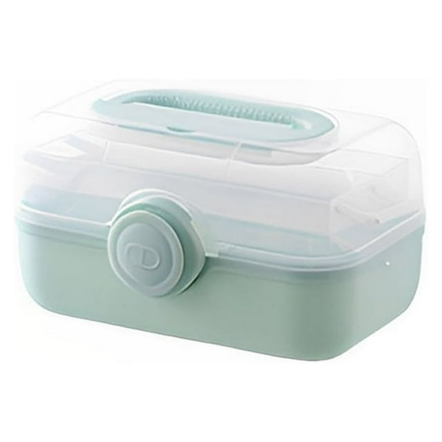 Box Organizer First Storage Aid Chest Transparent Case Capacity Emergency Portable Large Shelter Holder White