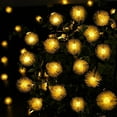 thumbnail image 3 of LINLIN Chuzzle Solar String Lights Outdoor,Waterproof 20FT 30LED Dandelion Ball Solar Powered Globe Fairy String Lights for Garden Camping Patio Weeding Party Christmas Decor (Warm White), 3 of 7