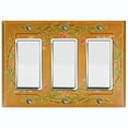 thumbnail image 1 of Metal Light Switch Plate Cover Elegant Antique Floral Tile Frame Brown FLW078, 1 of 15