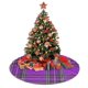 thumbnail image 4 of Falda para árbol de Navidad a cuadros escoceses (5), suave y divertida, decoración navideña navideña de granja de 30", 4 of 4