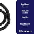 thumbnail image 4 of The Bead Chest 14mm Black Bone Button Beads: Nepal Flat Round Disk Heishi Beads for DIY Necklace Jewelry Making, 4 of 4