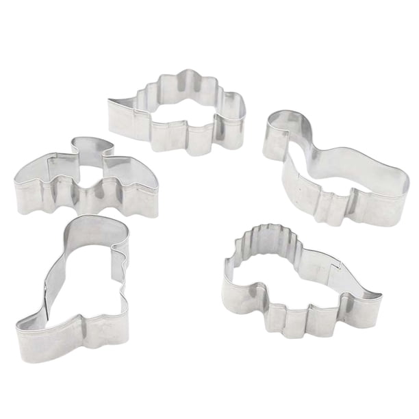 Molde para pasteles de acero inoxidable con forma de dinosaurio para repostería, galletas y cocina, comedor y bar