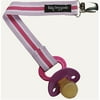 Baby Dry Goods 030-31 Pink-Purple-White Stripes Pacifier Clip