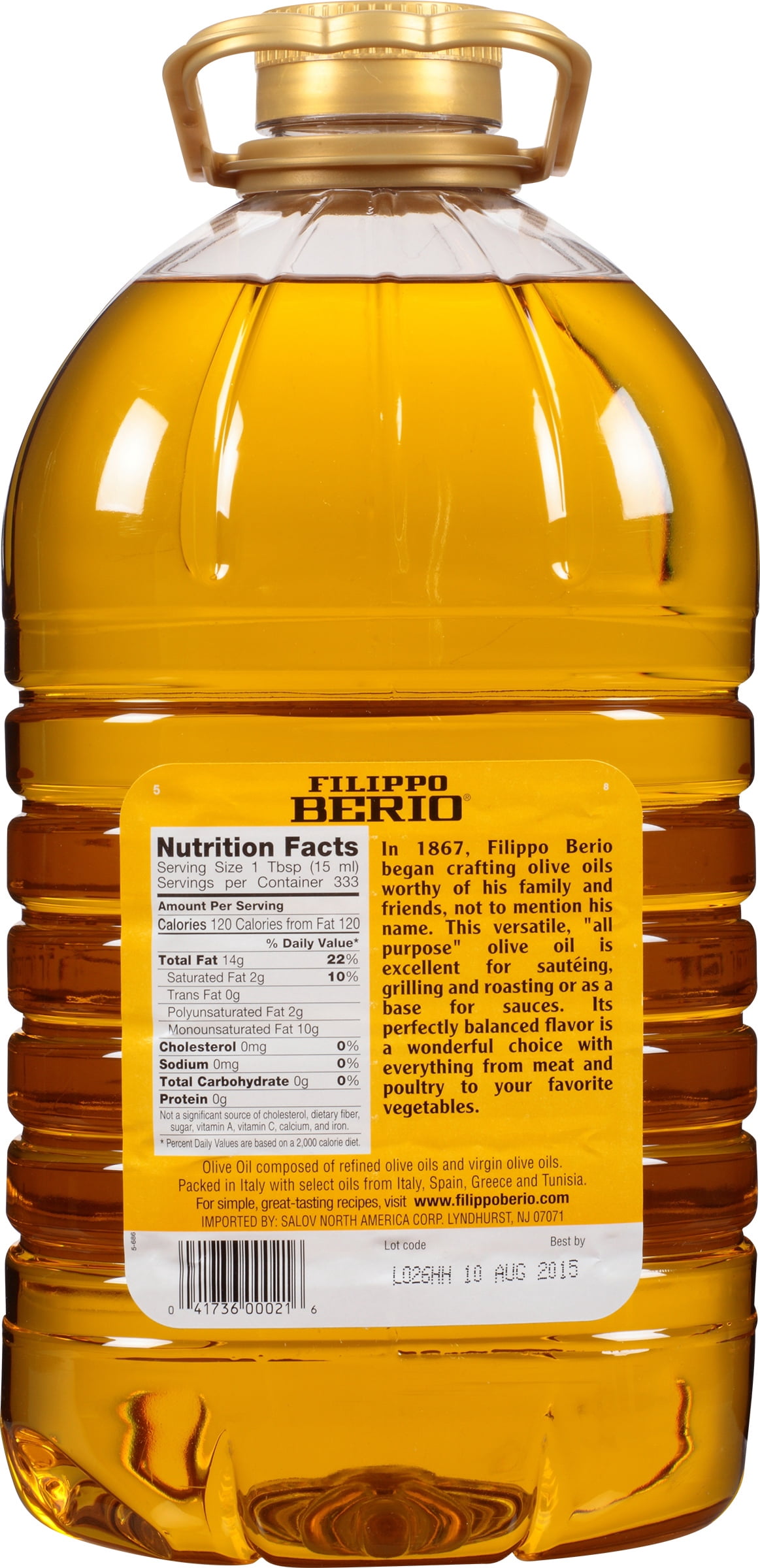 Salov North America Filippo Berio  Olive Oil, 169 oz