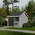 thumbnail image 2 of Little Cottage Co. 10x10 Colonial Pinehurst Shed with Operable Window and Floor, Outdoor Wood Storage Do-It-Yourself Precut Kit, 2 of 14