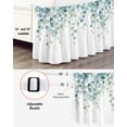 thumbnail image 3 of Sage Green Eucalyptus Bed Skirt King Size, Watercolor Botanical Leaves Wrap Around Bed Skirting with Adjustable Elastic Strap, Dust Ruffle Pleated Bedskirts 16 Inch Drop for Bedroom King Beds, 3 of 9