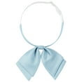 thumbnail image 1 of Corbata de lazo de doble capa ajustable de satén para camisa de uniforme para mujeres Inspire Chic, azul claro, talla única, 1 of 5