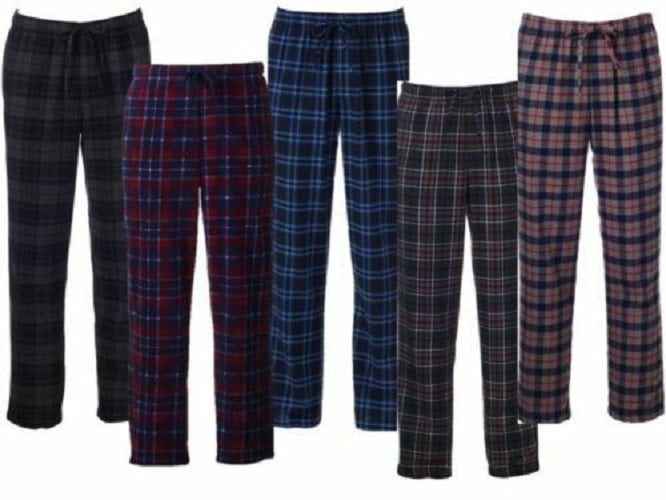 (3-Pack) Men's Micro Fleece Assorted Pajama Pants - Walmart.com
