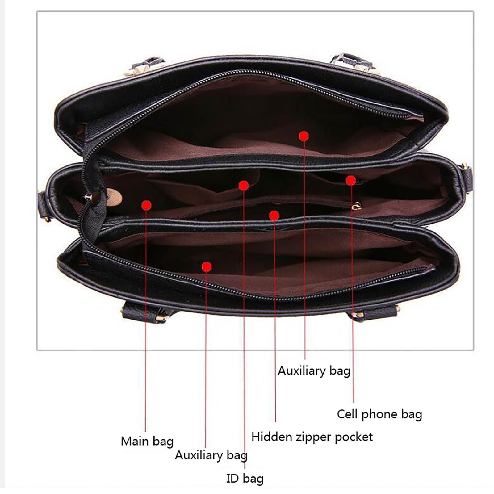 JAHH 100pcs Women Genuine Leather Designer Tote Bags Purses and Handbags for Women Fashion Ladies Top Handle Shoulder Satchel Bag Four Seasons