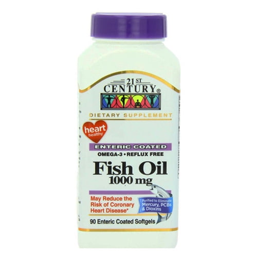 21St Century Fish Oil 1000 Mg Enteric Coated Softgels 90 Ea, 6 Pack