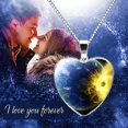 thumbnail image 4 of Solar System Planet Galaxy Glass Universe Heart shaped Pendant Necklace, 4 of 9