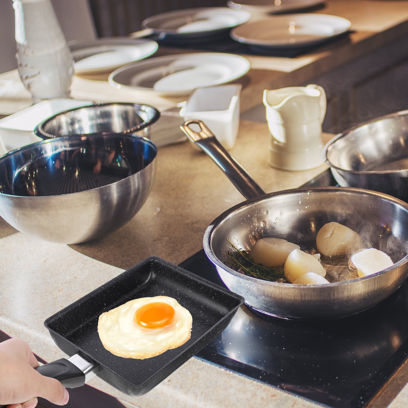 RUIBOLU Tamagoyaki Egg Pan /Japanese Omelette Pan / Square Egg Frying Pan/  Pan/