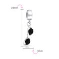 thumbnail image 4 of Bling Jewelry Womens Black Movie Star Sunglasses Glass Charm Bead for Bracelets, 4 of 4
