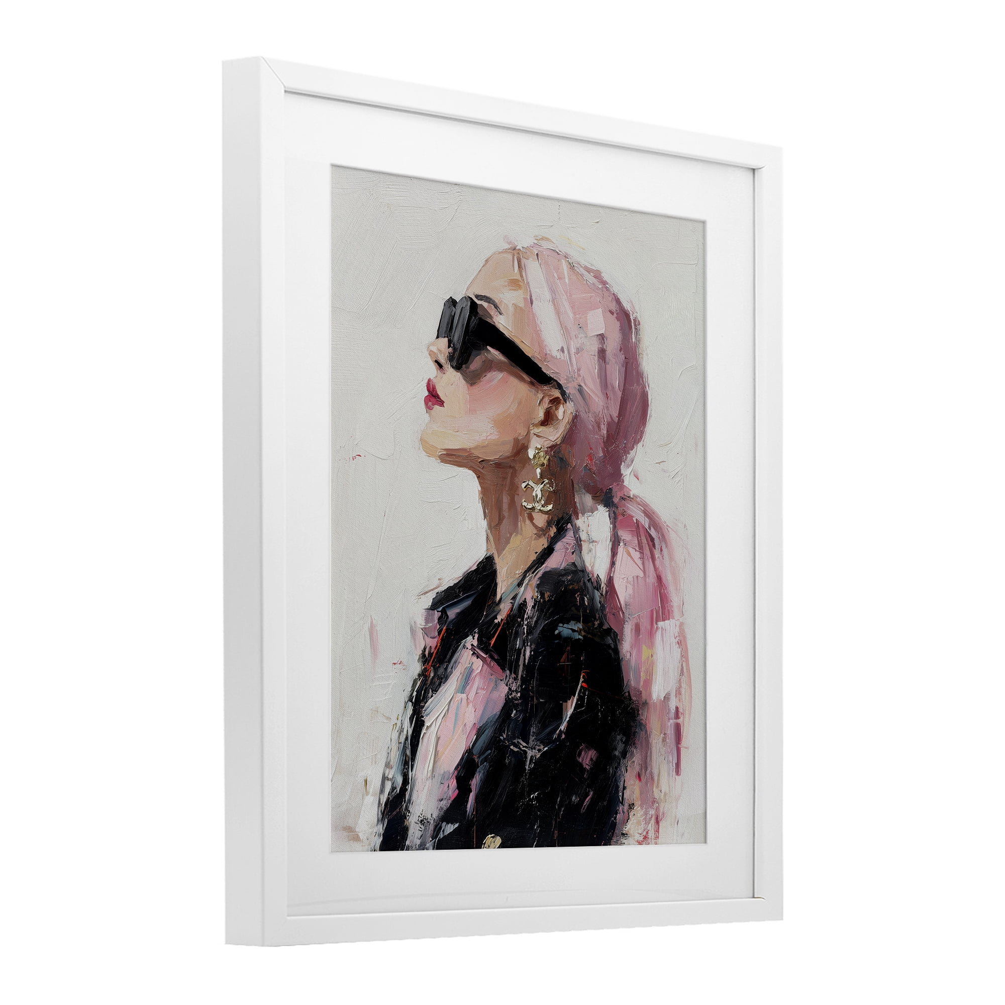 Stupell Industries Pink Daydream Impression White Framed Print Under Glass, design by Svetlana Aleynikova