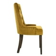 thumbnail image 3 of Dining Chairs Yellow and Espresso Tufted Back Side Chairs (Set of 2),Wooden Dining Chairs, 3 of 6