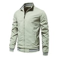 thumbnail image 1 of TIHLMK Jackets for Men Men Heat-proof Casual Zip Warm Windproof Pocket Motorcycle Jacket Coat, 1 of 8