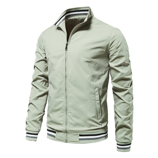 TIHLMK Jackets for Men Men Heat-proof Casual Zip Warm Windproof Pocket Motorcycle Jacket Coat