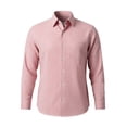 thumbnail image 4 of Ceisia Men's Slim Fit Long Sleeve Striped Button-Down Shirt Casual Summer Beach Top Orange S Gifts, 4 of 5