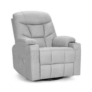 Resenkos Recliner Chair, Reclining Chair,Lounge Chair,Massage Rocking Recliner Chair with Heat and Vibration-Gray