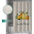 thumbnail image 3 of Fall Shower Curtain Pumpkin Harvest Shower Curtains for Bathroom Greatful Blessed Vintage Bath Curtains Sets for Autumn Thanksgiving Seasonal Bathroom Decor Polyester Fabric Waterproof 72 x 84 in, 3 of 6