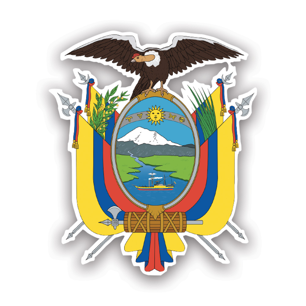 Ecuadorian Coat of Arms Sticker Decal Self Adhesive Vinyl