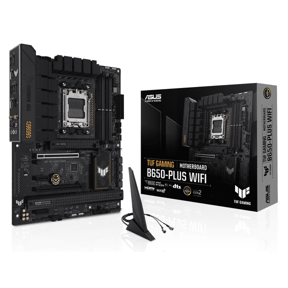 ASUS TUF Gaming B650-PLUS WiFi Motherboard Socket AMD AM5 (Ryzen 7000, ATX, PCIe 5.0, DDR5 Memory, 14 Power Stage, USB 3.1 Gen 2 x 2 Type-C, WiFi6, Aura Sync)