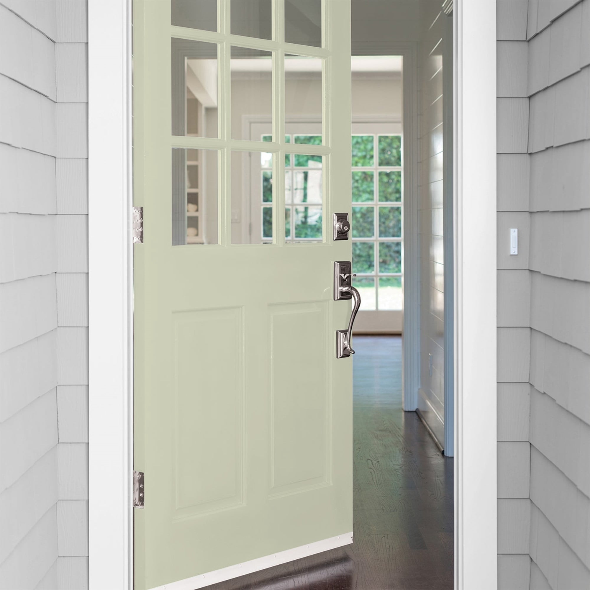 Glidden Fundamentals Only Olive / Green, Satin Exterior Paint, 1 Quart