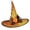Orange, variant on SAWOBUUN Light up Witch Hat for Women Halloween Lace Wizard Hat with LED Lights Women Adult Halloween Hats for Party