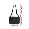 thumbnail image 3 of Bolso bandolera de lona para mujer, bolso de hombro, riñonera, bolso pequeño – Correa ajustable y desmontable, diseño ligero y compacto, ideal para el día a día, uso casual y viajes., 3 of 5