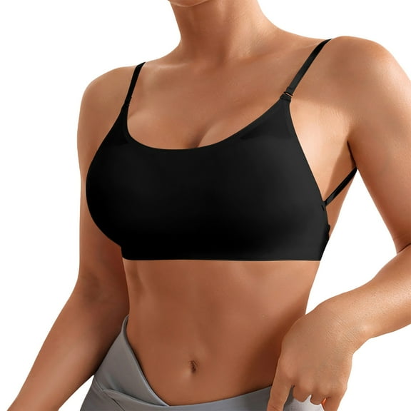 WAYUTE Womens Sports Bras Convertible Backless Wireless Bra Breathable Thin Solid Color Various Underwear with Detachable Straps