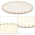 thumbnail image 4 of Basket Kit 4Pcs Crochet Basket Wood Base Oval Wooden Base Rectangle Blank Crochet Base with 3mm Diameter Rattan Sticks for DIY Knitting Basket Weaving Supplies Home Decor Making DIY Making, 4 of 7